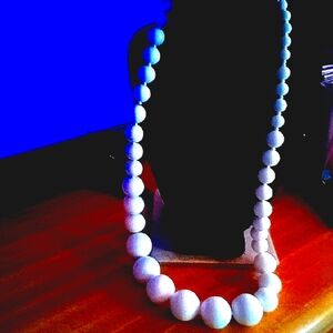 Classic White Art Deco  Style Necklace